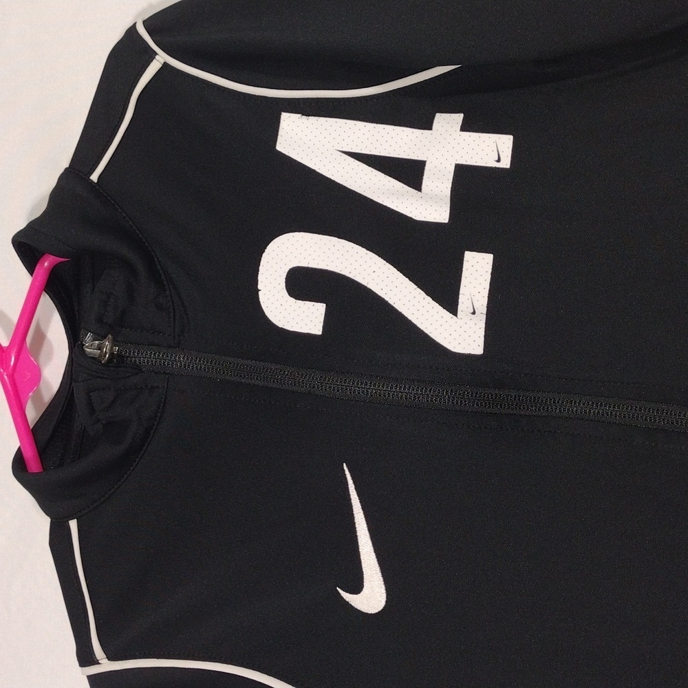Nike Black Full Zip Track Jacket Campton United SC # 24 size boys Small - Picture 3 of 10